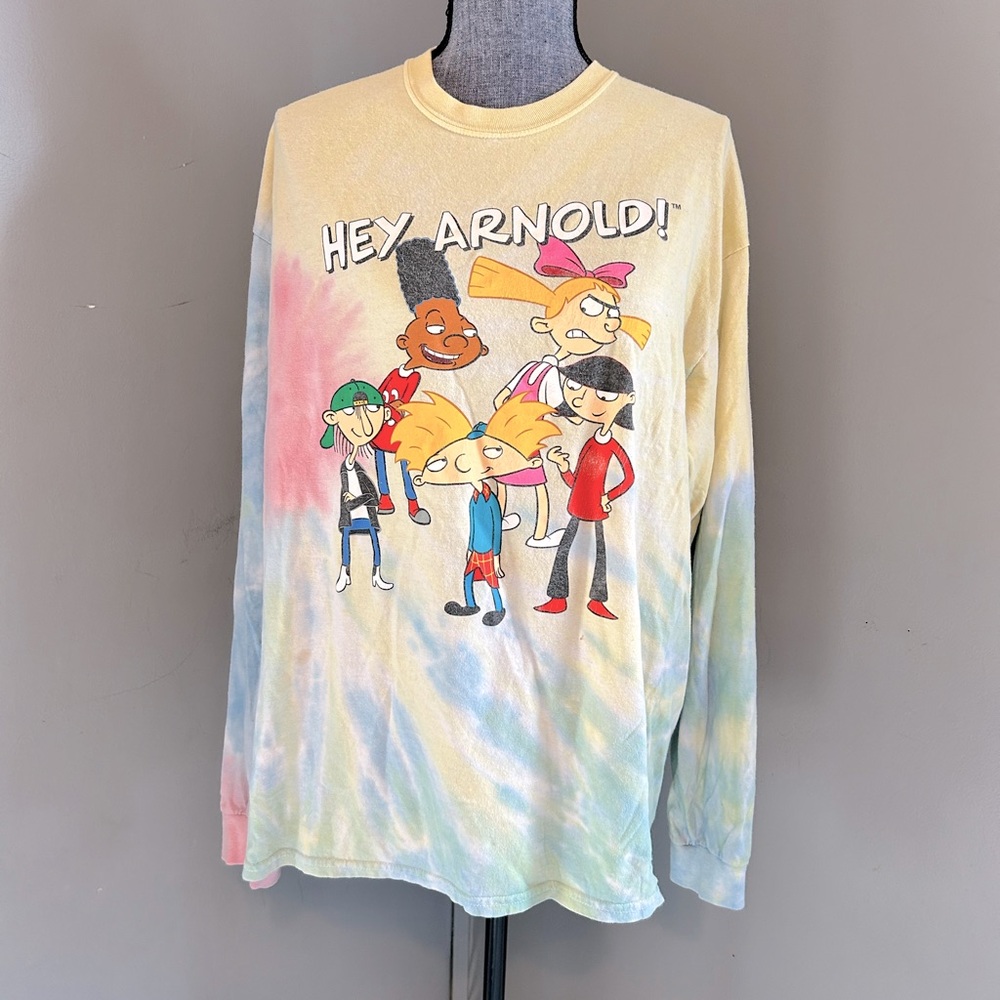 Nickelodeon Hey Arnold Graphic Long Sleeve T Shirt Size XL